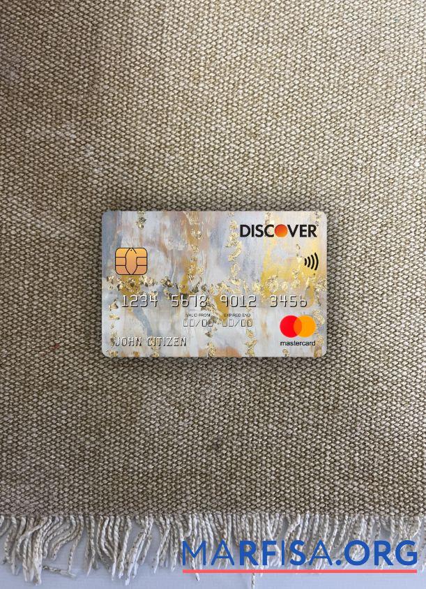 Downloadable USA Discover bank mastercard photolook front template